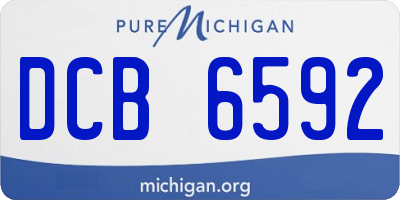MI license plate DCB6592