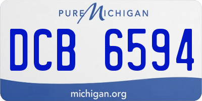 MI license plate DCB6594