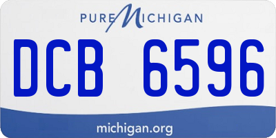 MI license plate DCB6596