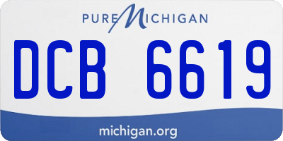 MI license plate DCB6619