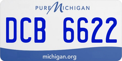 MI license plate DCB6622
