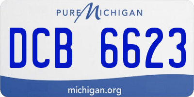 MI license plate DCB6623