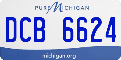 MI license plate DCB6624