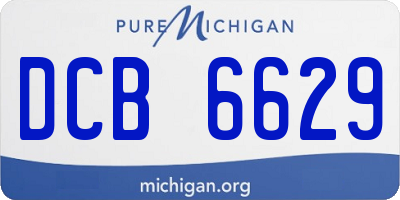 MI license plate DCB6629