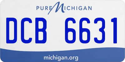 MI license plate DCB6631