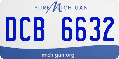 MI license plate DCB6632