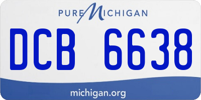 MI license plate DCB6638