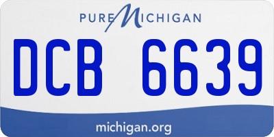 MI license plate DCB6639