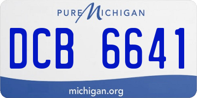 MI license plate DCB6641
