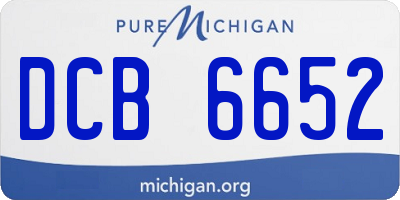 MI license plate DCB6652