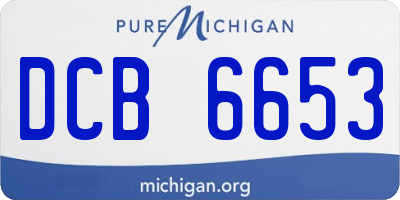 MI license plate DCB6653