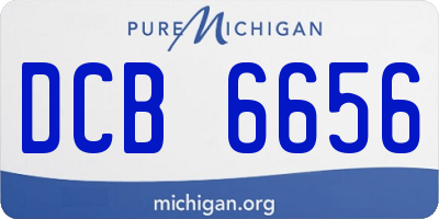 MI license plate DCB6656