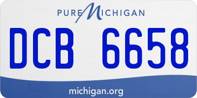 MI license plate DCB6658