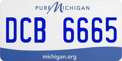 MI license plate DCB6665
