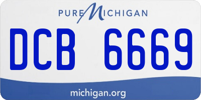 MI license plate DCB6669
