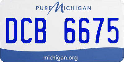 MI license plate DCB6675