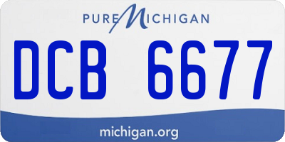 MI license plate DCB6677