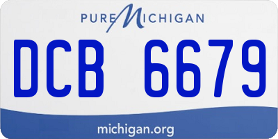 MI license plate DCB6679