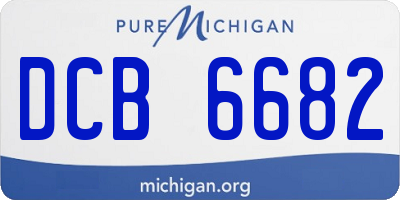 MI license plate DCB6682