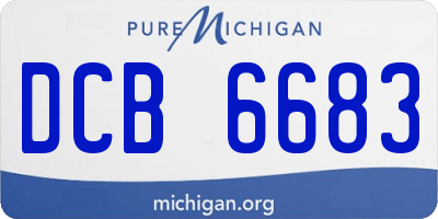 MI license plate DCB6683