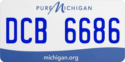 MI license plate DCB6686