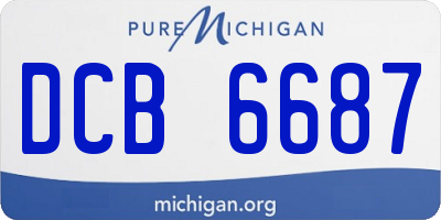MI license plate DCB6687
