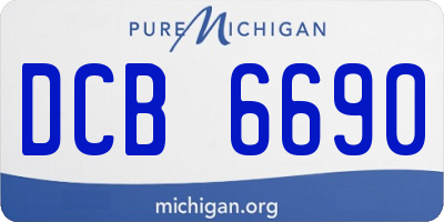 MI license plate DCB6690