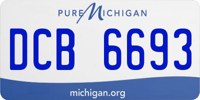 MI license plate DCB6693