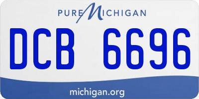 MI license plate DCB6696