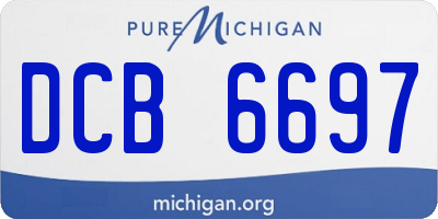 MI license plate DCB6697