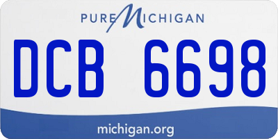 MI license plate DCB6698