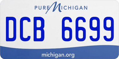 MI license plate DCB6699