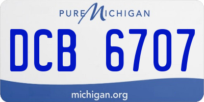 MI license plate DCB6707