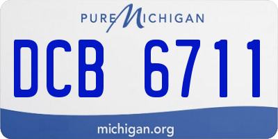 MI license plate DCB6711