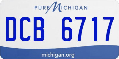MI license plate DCB6717