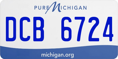 MI license plate DCB6724