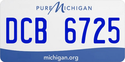 MI license plate DCB6725
