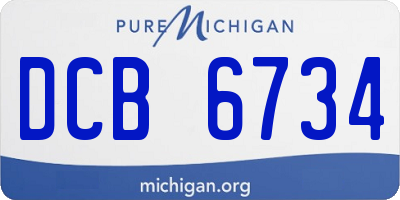 MI license plate DCB6734