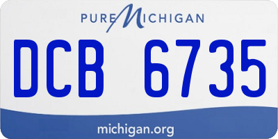 MI license plate DCB6735