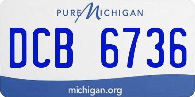 MI license plate DCB6736