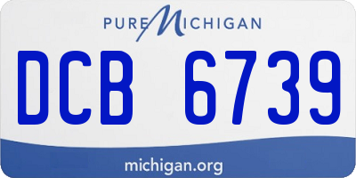 MI license plate DCB6739