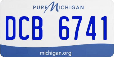 MI license plate DCB6741