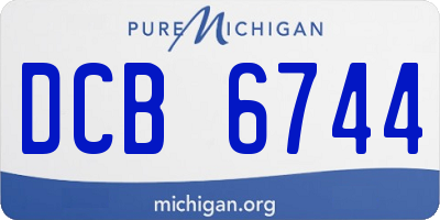 MI license plate DCB6744