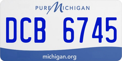 MI license plate DCB6745