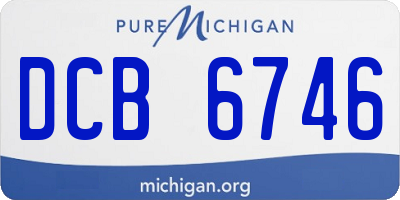 MI license plate DCB6746