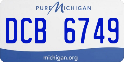 MI license plate DCB6749
