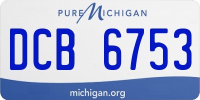 MI license plate DCB6753