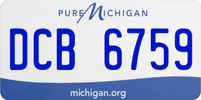 MI license plate DCB6759