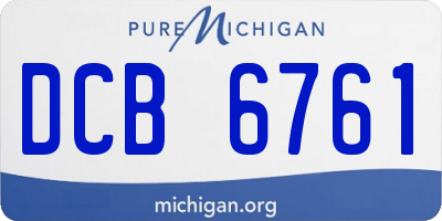 MI license plate DCB6761