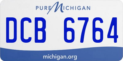 MI license plate DCB6764